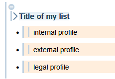 Profiling bulleted list items