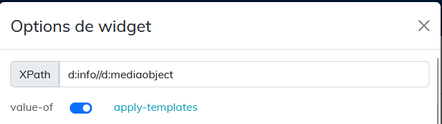 Example of the setting for an image