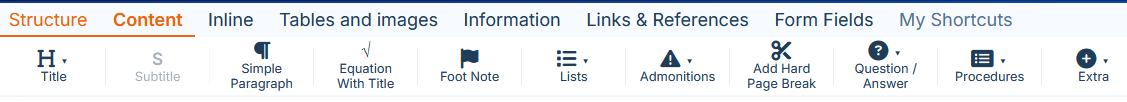 Content menu and its commands