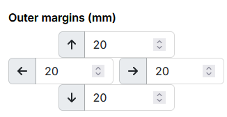 Page margin edit fields
