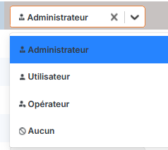 R&ocirc;les ou droits d'acc&egrave;s