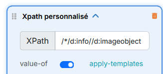 Exemple du param&eacute;trage pour une image