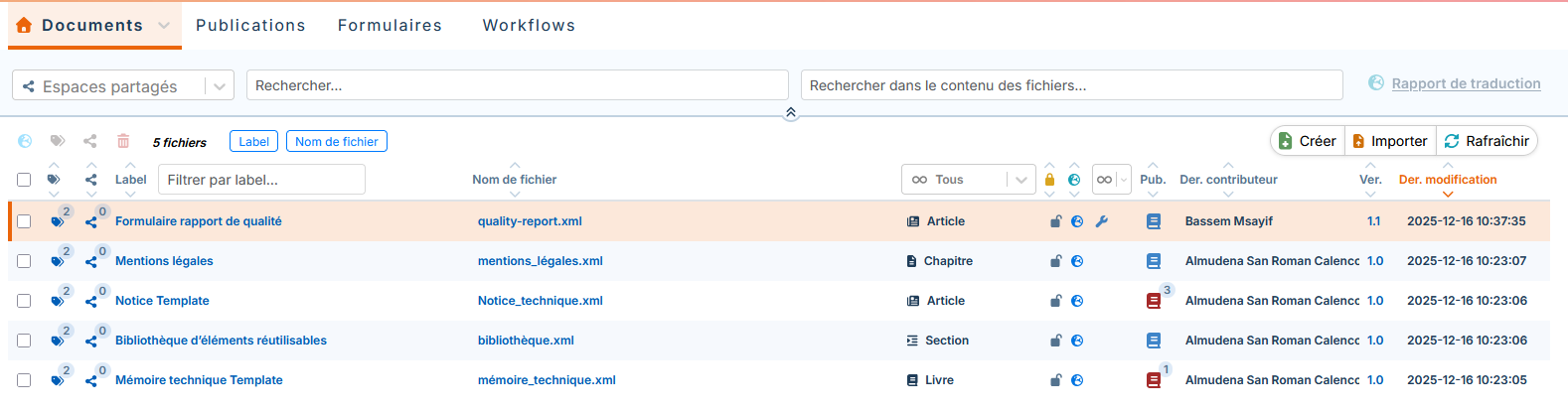 Mod&egrave;le de formulaire dans le contenu par d&eacute;faut