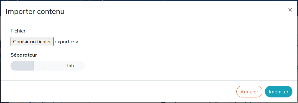 Importer un .csv