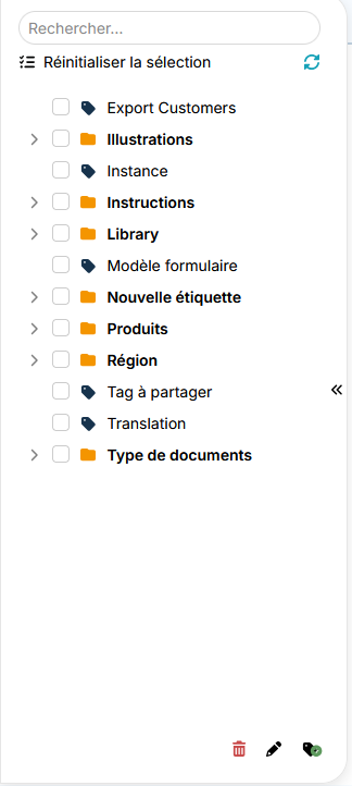 L'arborescence g&eacute;n&eacute;rale des &eacute;tiquettes