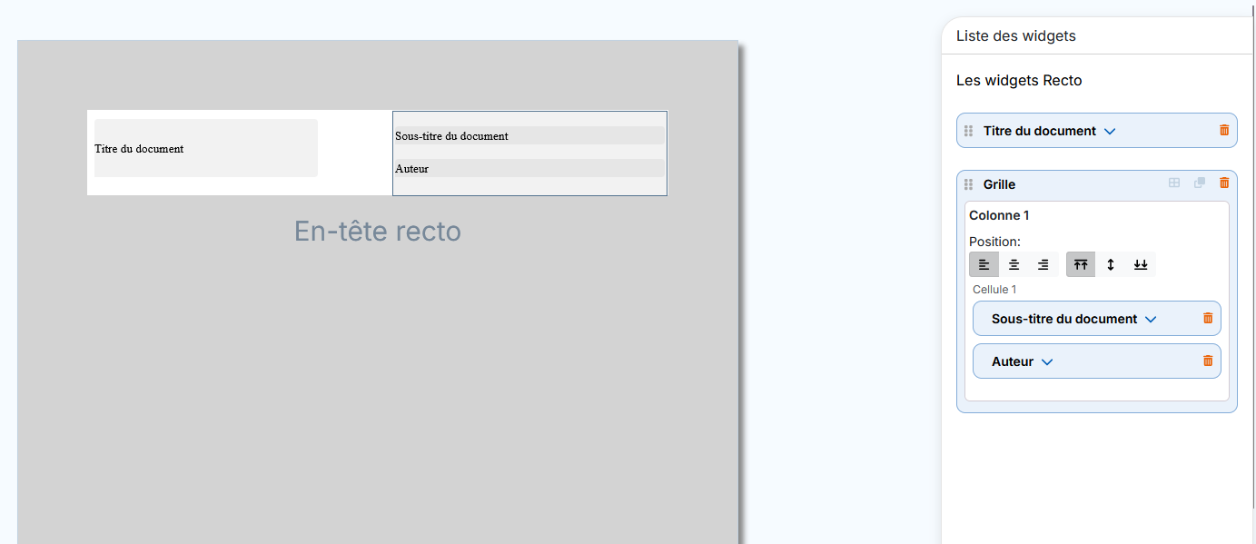 Quelques widgets d&eacute;pos&eacute;s dans l'en-t&ecirc;te